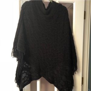 Black sweater poncho!